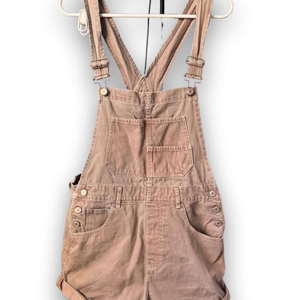 Free People We The Free Ziggy Shortall Overalls Small Mauve Denim Boho